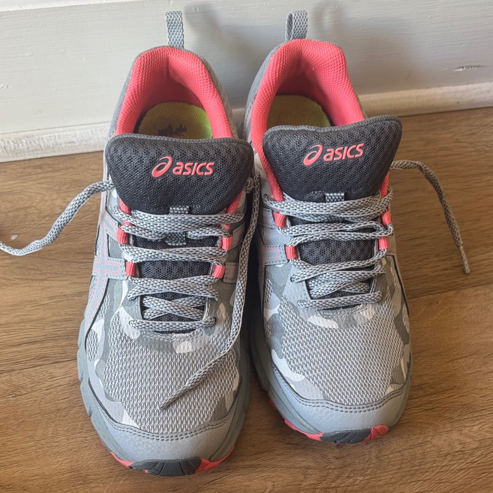 Women’s ASICS Gel Gray and Pink Running Shoes